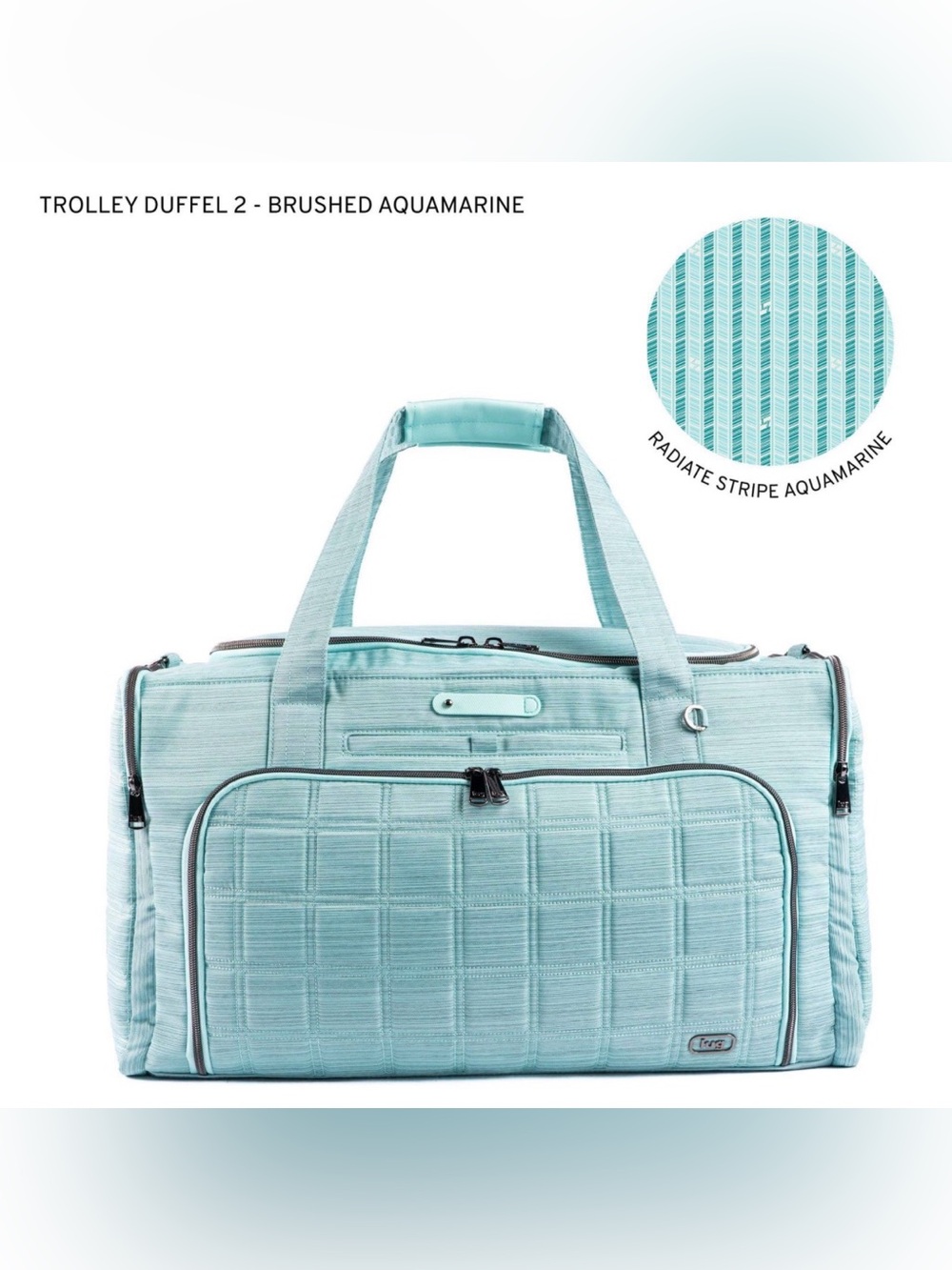 lug Trolley Duffle 2 Over Sized Travel Bag in Brushed Aquamarine